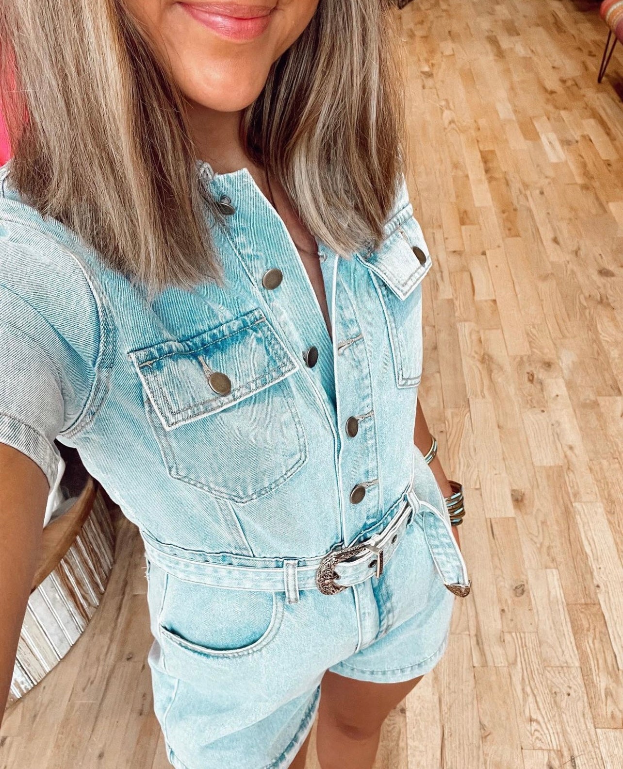 Cowgirl Denim Romper