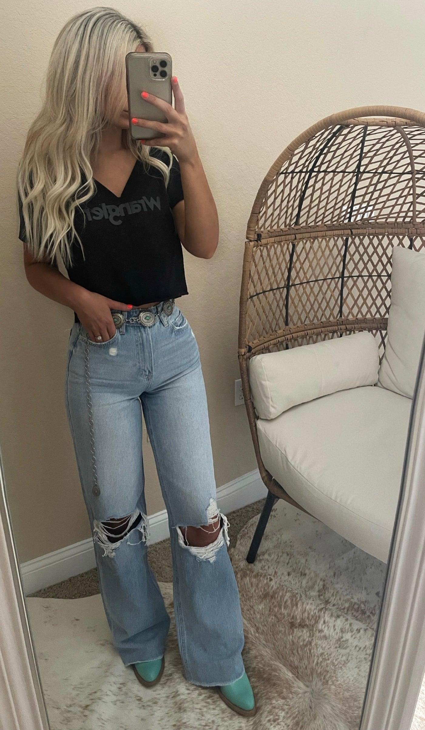 Black Cropped Tee